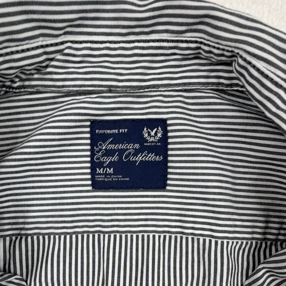 Vintage American Eagle Outfitters Striped Button Up Dark Academia y2k - Picture 2 of 6